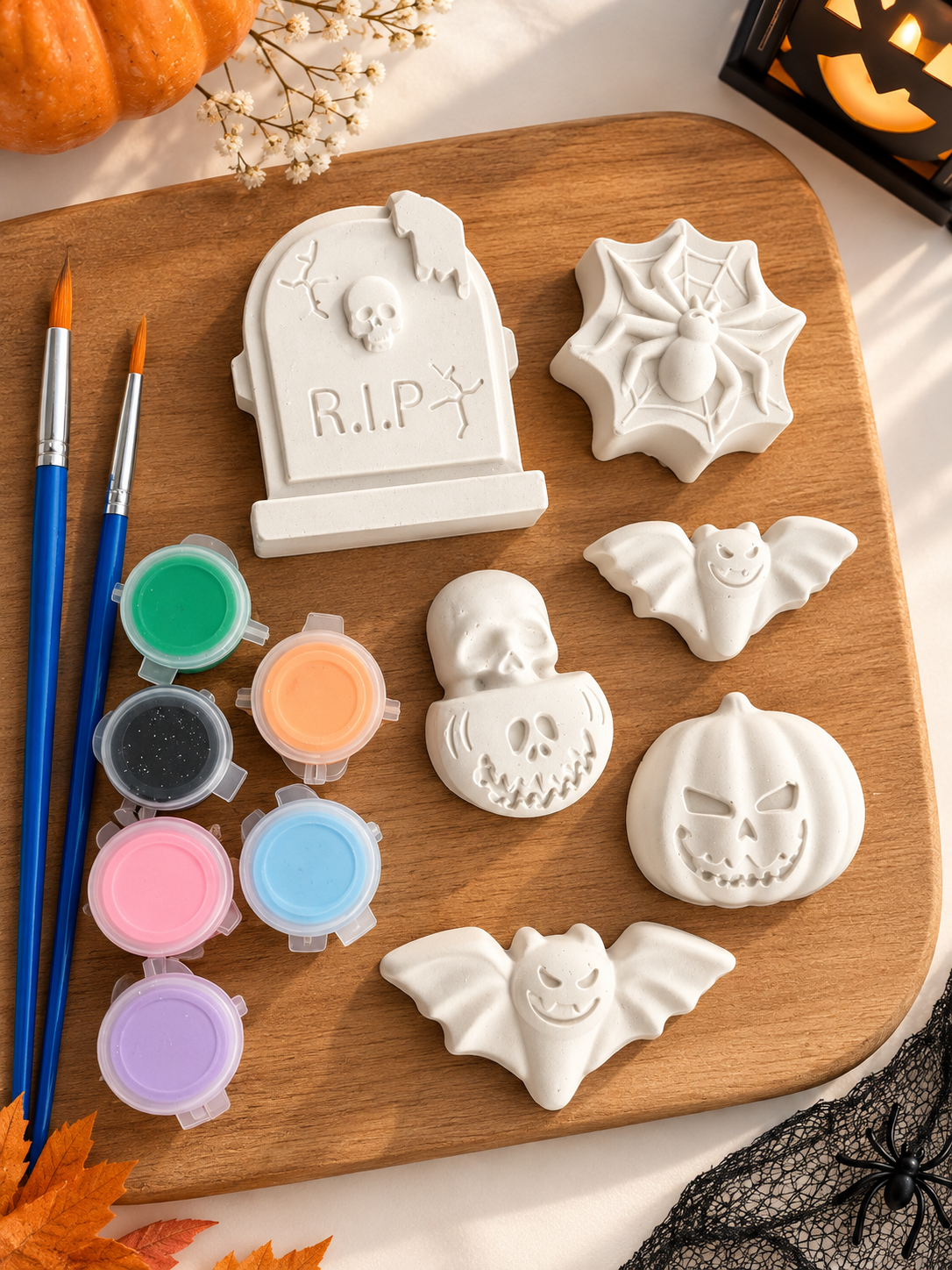 Pysselkit Halloween – Måla egna gipsfigurer | Nael & Co.