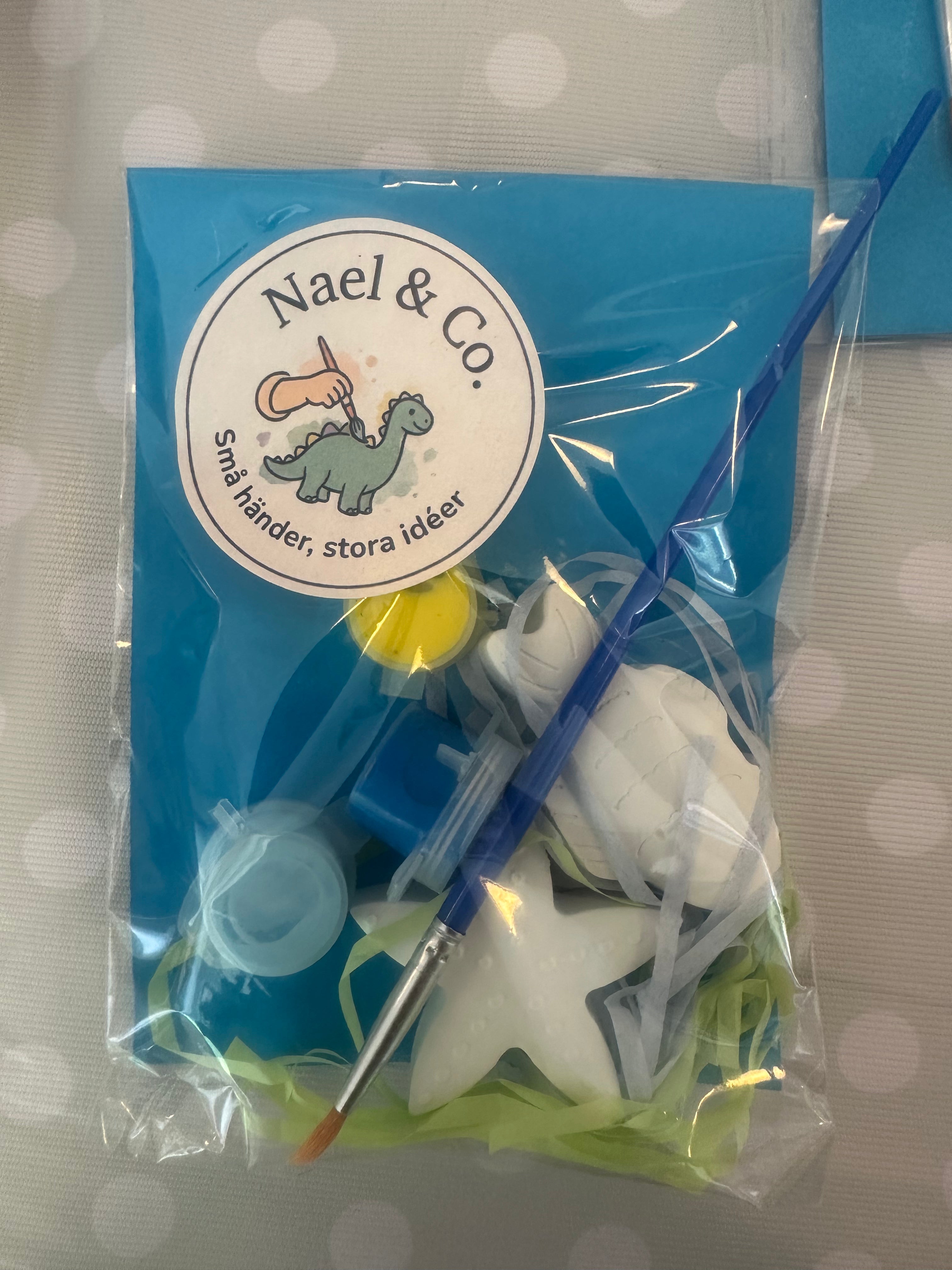 Mini Pysselkit Havsdjur – Måla egna gipsfigurer | Nael & Co.