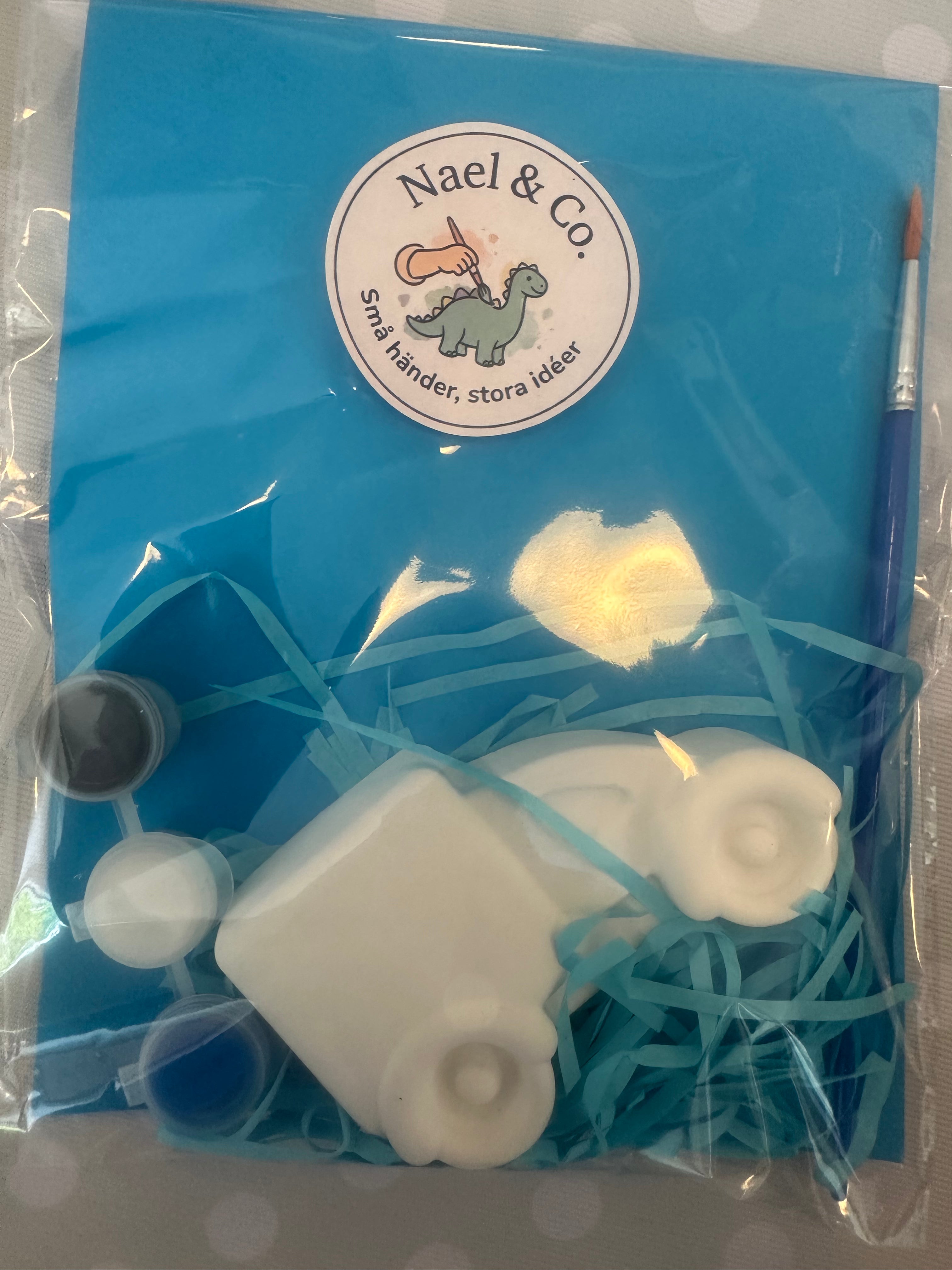 Mini Pysselkit Fordon – Måla egna gipsfigurer | Nael & Co.