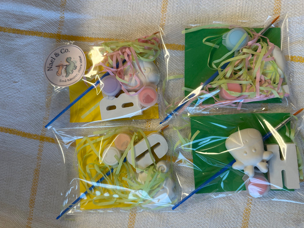 Personligt DIY Pysselkit Bokstav – Måla gipsfigurer | Nael & Co.