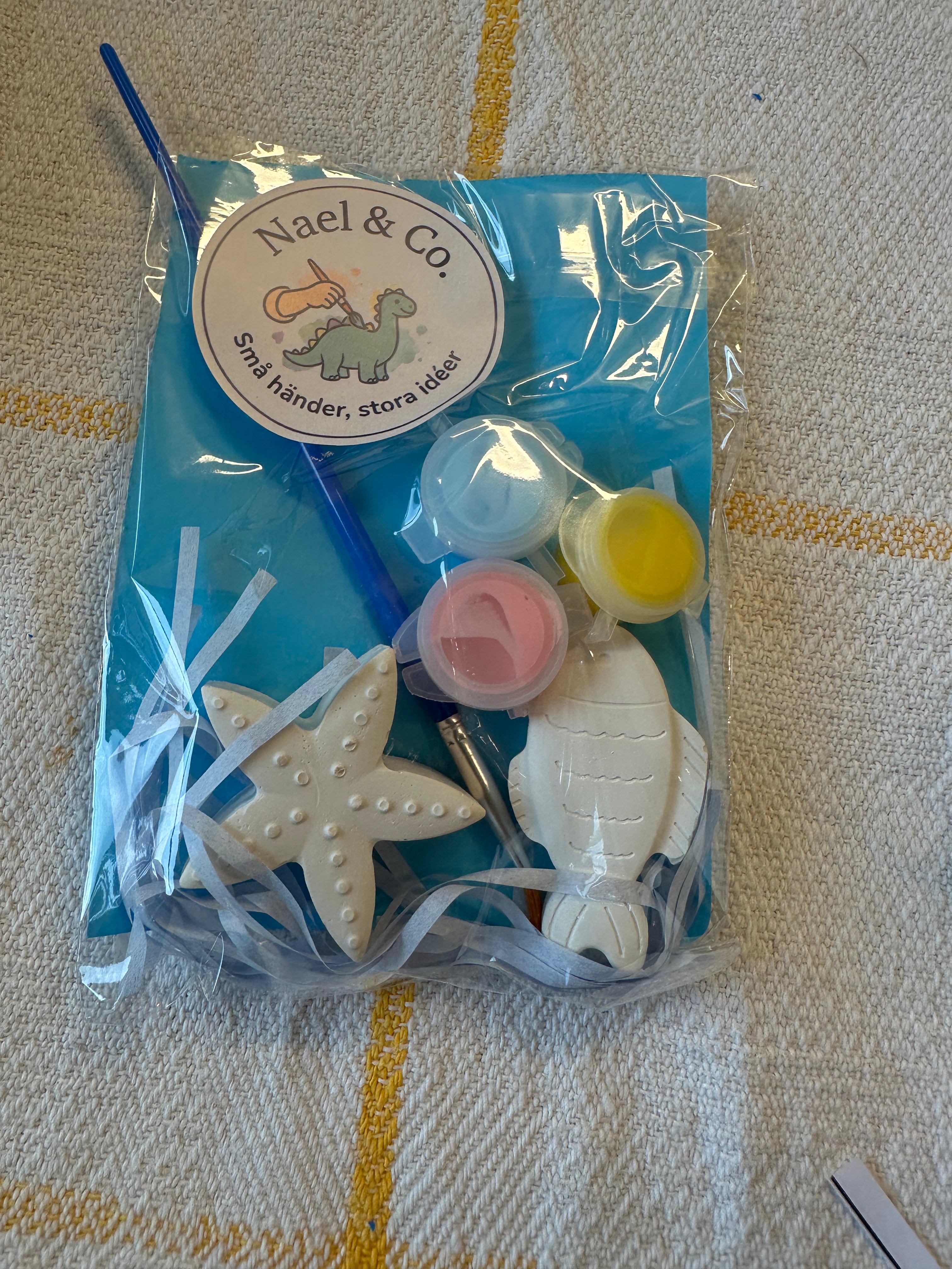 Mini Pysselkit Havsdjur – Måla egna gipsfigurer | Nael & Co.