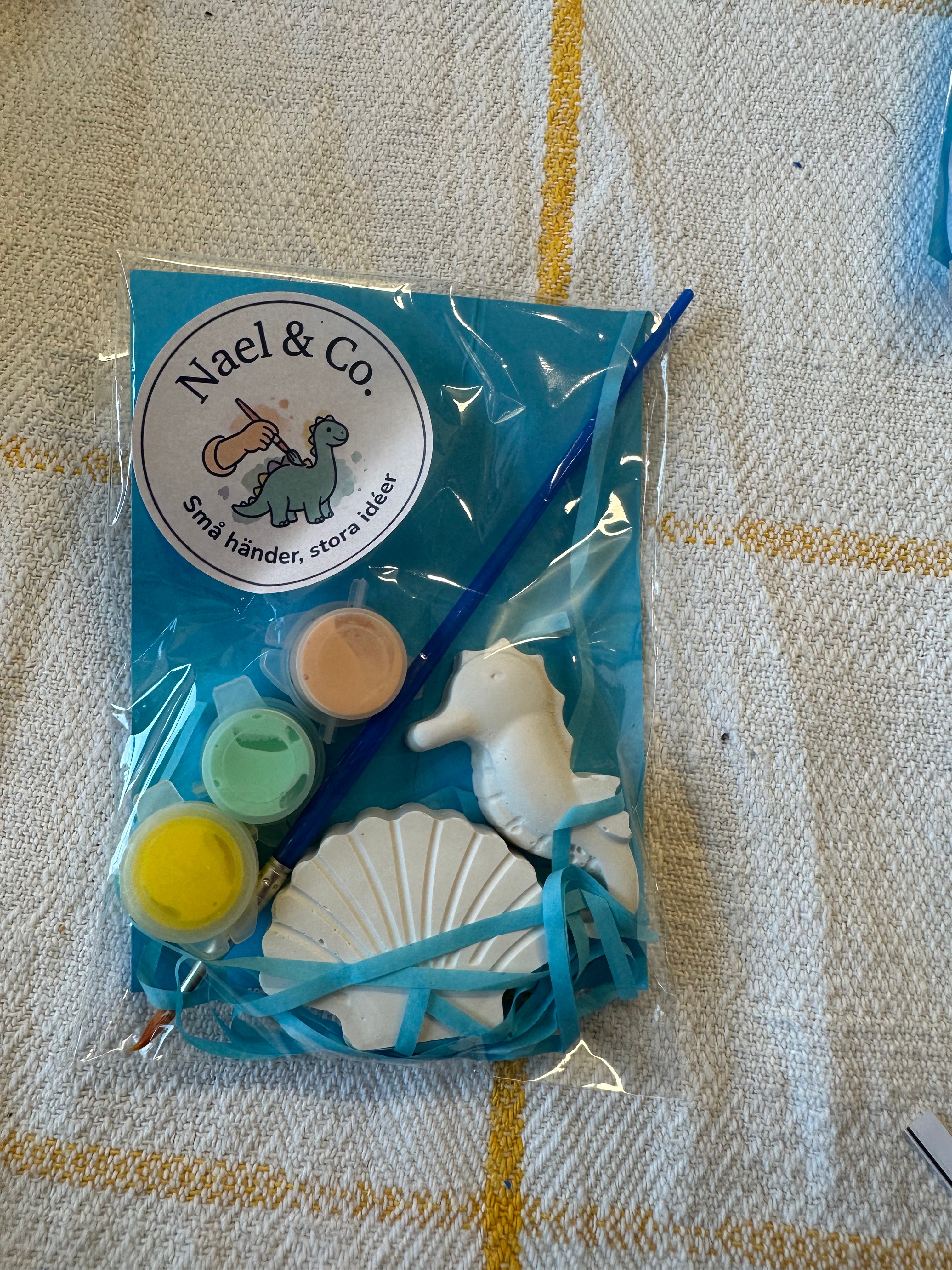 Mini Pysselkit Havsdjur – Måla egna gipsfigurer | Nael & Co.