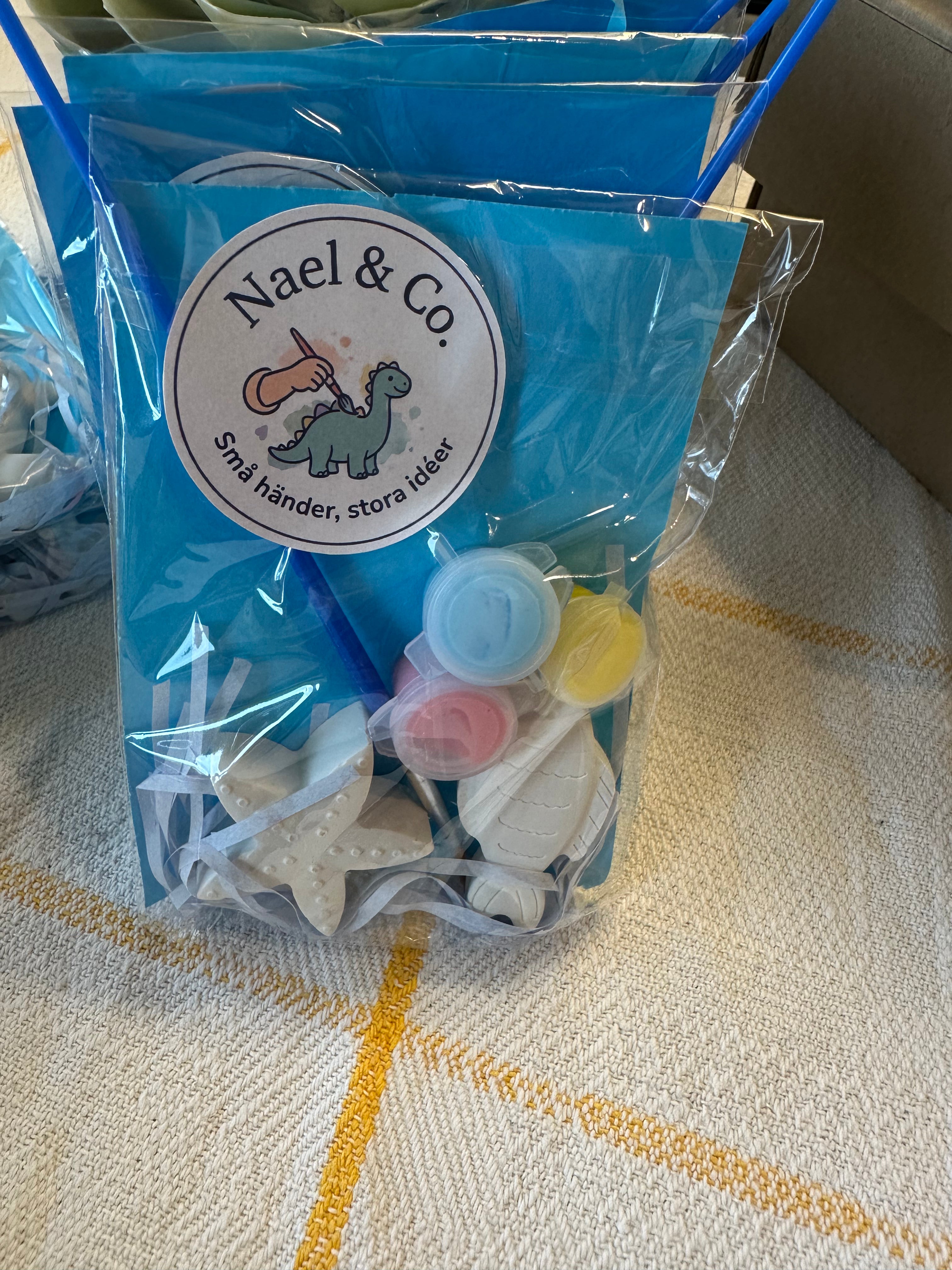 Mini Pysselkit Havsdjur – Måla egna gipsfigurer | Nael & Co.